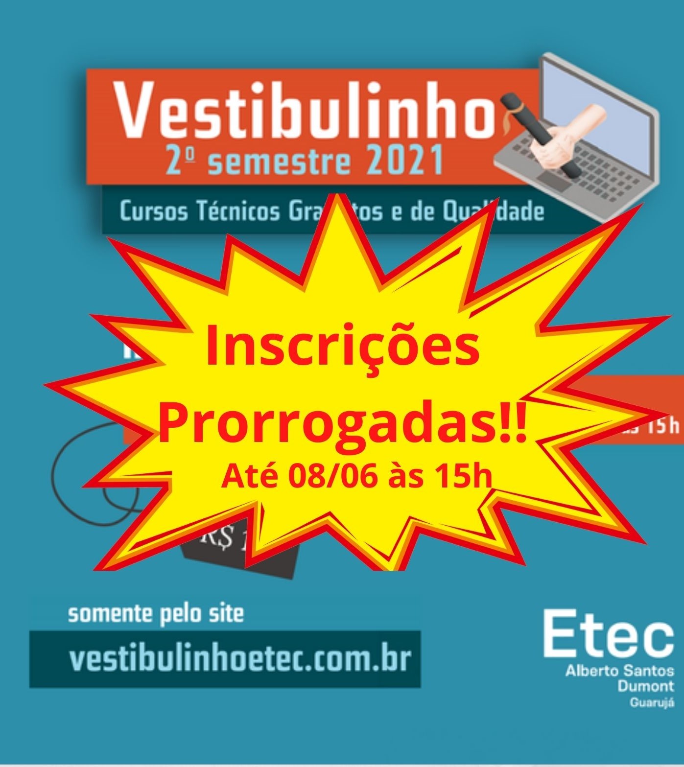 Vestibulinho da Etec - Inscrição foi prorrogada 