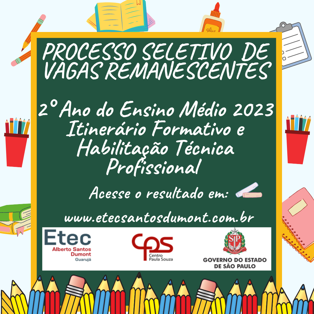 Vagas ramanescentes - 2° Semestre 2023